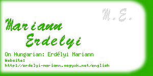 mariann erdelyi business card